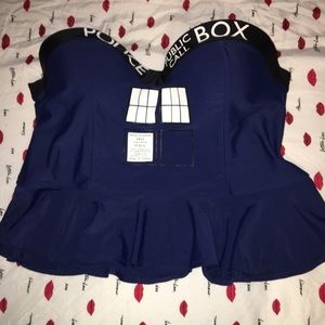 Doctor Who TARDIS swim top